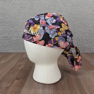Harley-Davidson Women Black Butterfly Floral Print Tie Back Head Wrap Bandana
